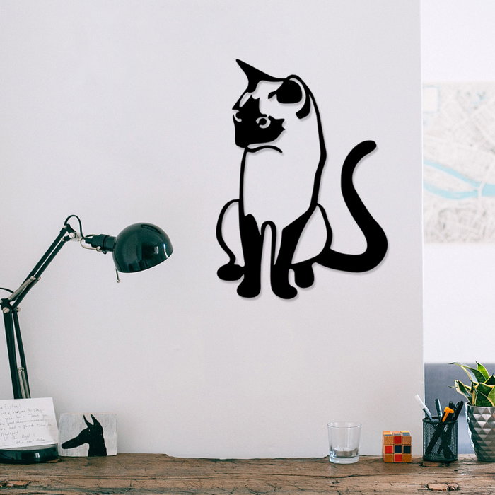 Wallity Cat 2 Metal Decor Negro Wallity Cat 2 Metal Decor Negro